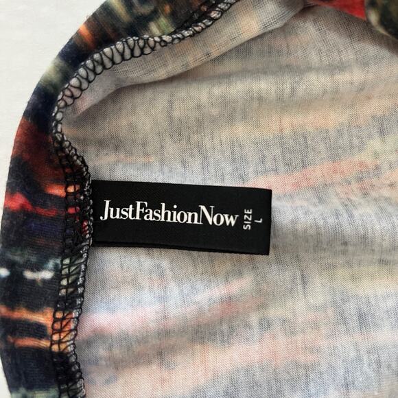 Abstract Brushstroke Print Womens Top Sz L Boho Indie Street Artsy Avant-Garde. - Picture 3 of 6